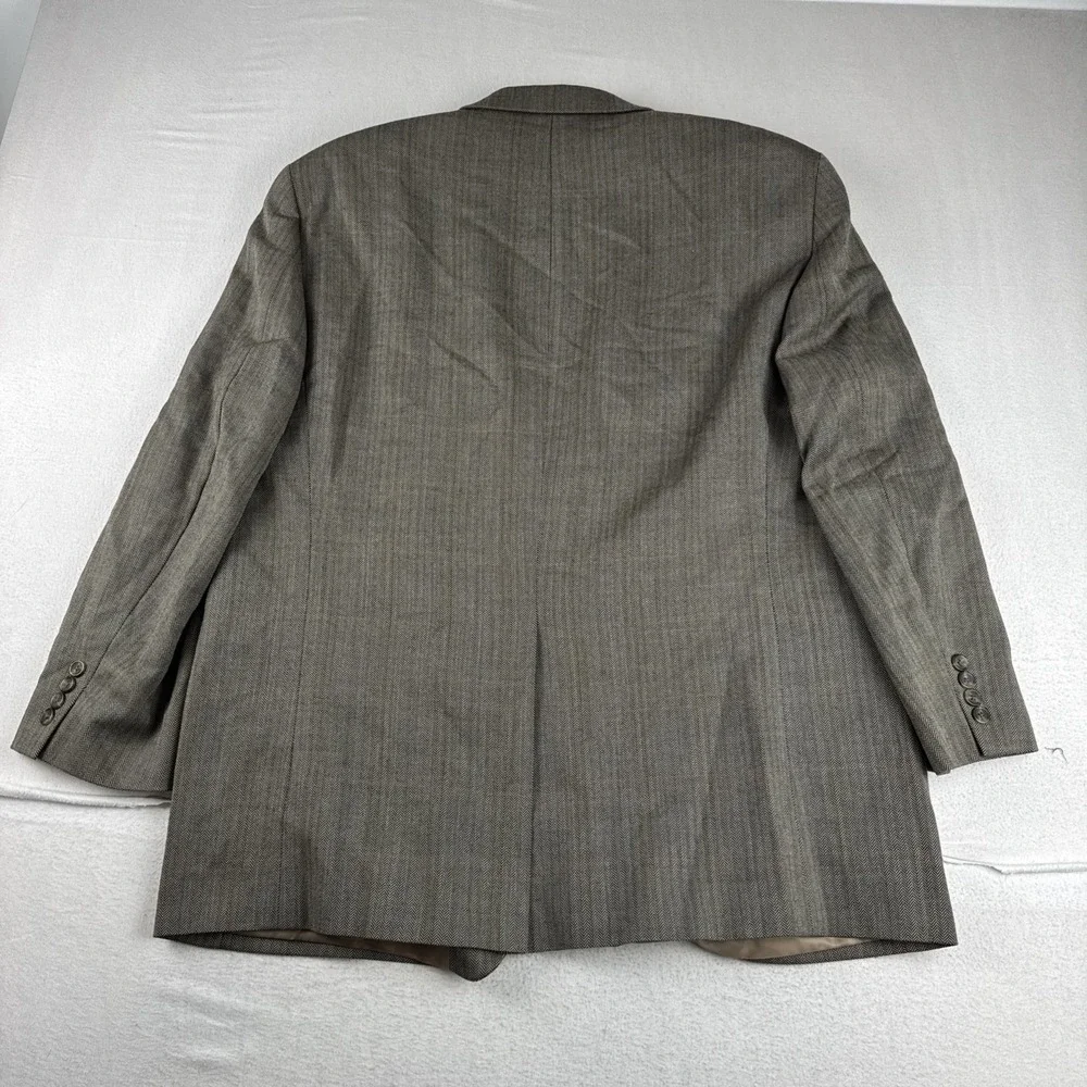 Lauren Ralph Lauren Mens Brown Gray Herringbone Sport Coat 46R Wool